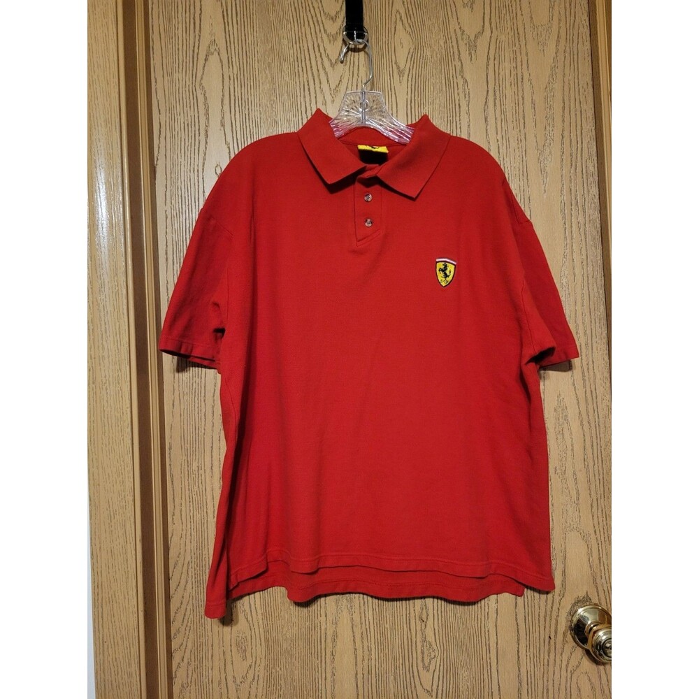 Ferrari Vtg Official Licensed Prod. 1999 Polo Red Scuderia Men's Shirt Size XL